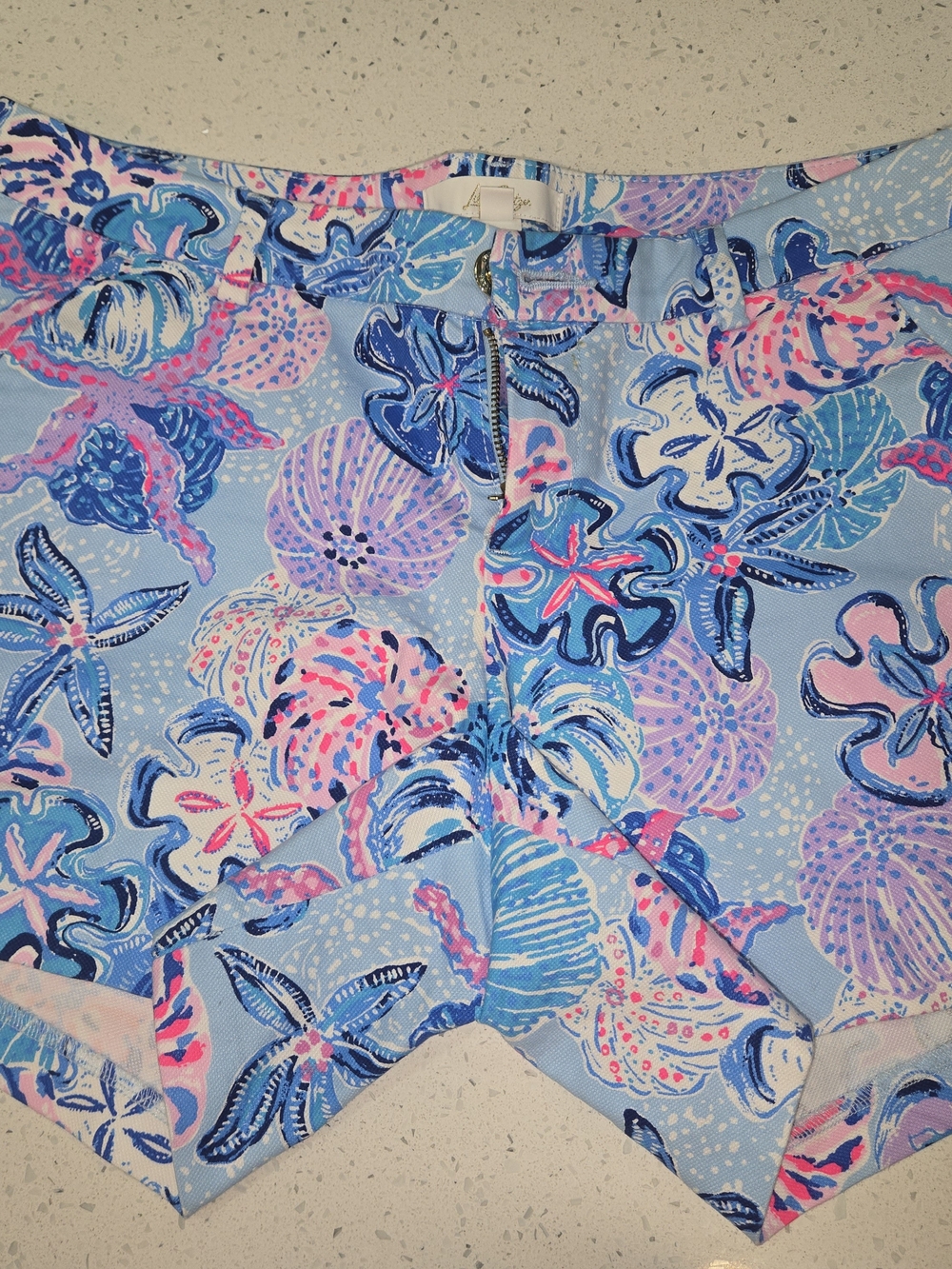 Lilly Pulitzer Blue Seashell Print Skort